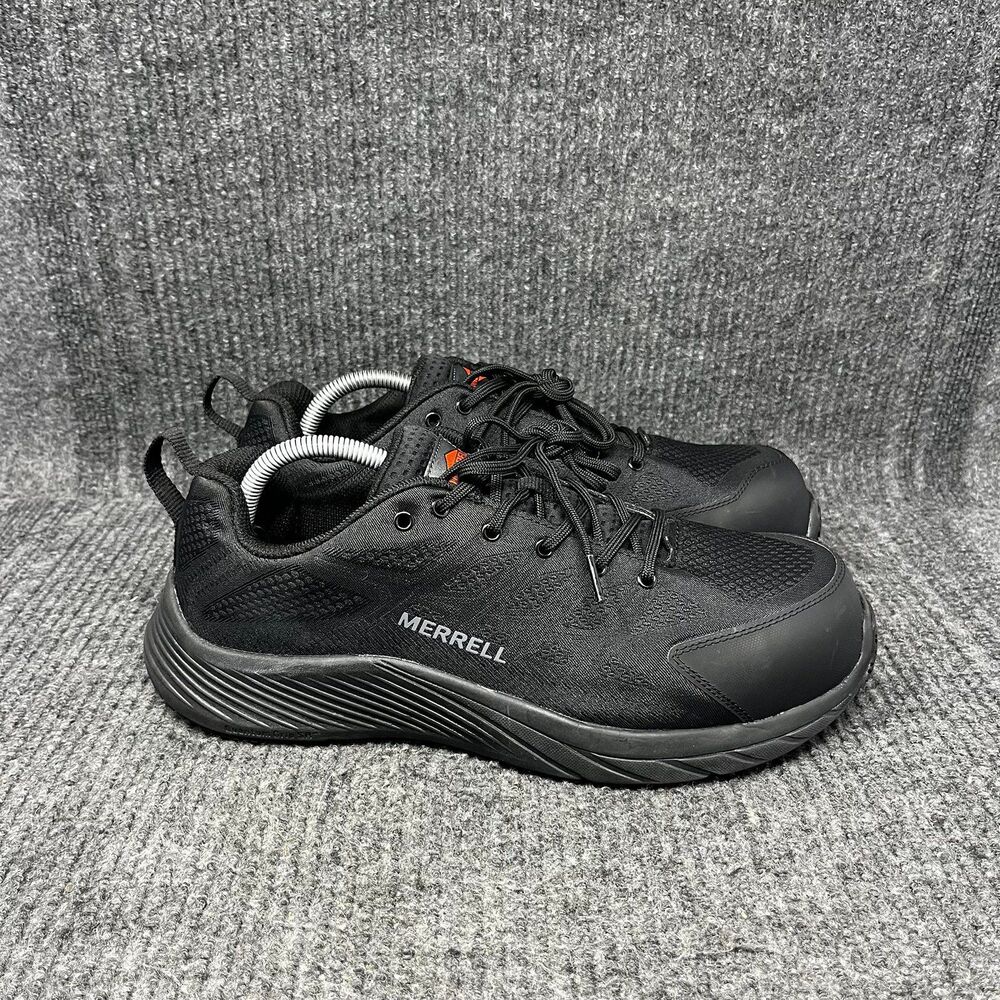 Merrell Moab Flight Carbon Fiber Safety Toe Work Shoes Non Slip Black Mens 9